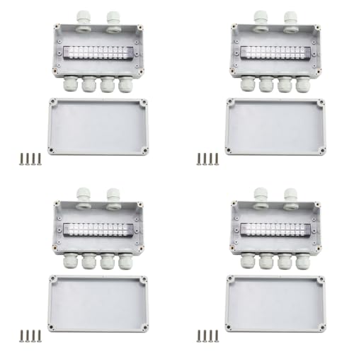 Tuesoa 4X Wasserdichte IP66-Anschlussdose 2 im 4 Out, Wasserdichte Elektrodose für Kabel mit Einem Durchmesser Von 4-8 mm Tuesoa 4X Wasserdichte IP66-Anschlussdose 2 im 4 Out, Wasserdichte Elektrodose für Kabel mit Einem Durchmesser Von 4-8 mm von Tuesoa