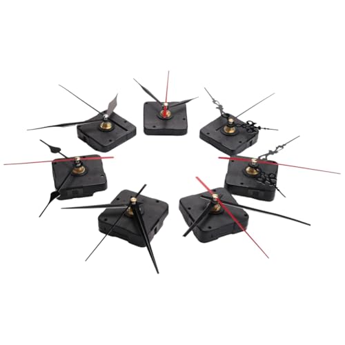 Tuesoa 7-Teiliges Quarzuhrwerk-Set, Leise, Kurze Welle, Uhrwerke mit Zeigern, Teile für Wanduhrwerke von Tuesoa