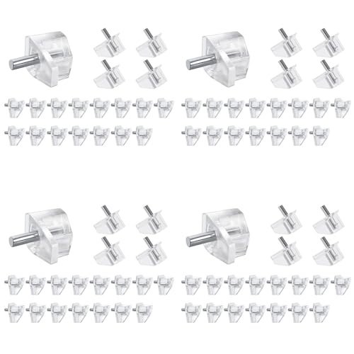 Tuesoa 80 Stück 3 mm Regal Stifte Durchsichtige Halterungen Schrank Regal Klammern Clips Regal Halterung Halterungen für Küchen Möbel von Tuesoa