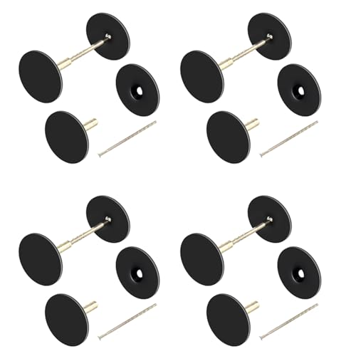 Tuesoa 8Er-Pack Türloch-Abdeckplatte, Türknauf-Griffloch-Füllplatte, Metallverbindungsschrauben Riegel-Abdeckplatte (Schwarz) von Tuesoa