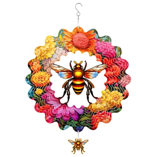 Tuesoa Blühende Bienen Windspiele Wind Spinner, Outdoor Hängende Windspiele für die Dekoration im Innen- und Außenbereich Tuesoa Blühende Bienen Windspiele Wind Spinner, Outdoor Hängende Windspiele für die Dekoration im Innen- und Außenbereich von Tuesoa