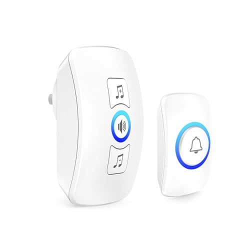 Tuesoa Kabellose Türklingel Wasserdichter Willkommensgong Hausklingel Intelligenter 32 Lieder Smarte Alarm für Geschäfte Hotel EU-Stecker Tuesoa Kabellose Türklingel Wasserdichter Willkommensgong Hausklingel Intelligenter 32 Lieder Smarte Alarm für Geschäfte Hotel EU-Stecker von Tuesoa