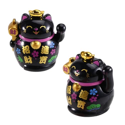 Tuesoa Niedliche Katzenstatuen, Katzen-Feng-Shui-Ornamente, Dekoration für Zuhause, Büro, Armaturenbrett im Auto Tuesoa Niedliche Katzenstatuen, Katzen-Feng-Shui-Ornamente, Dekoration für Zuhause, Büro, Armaturenbrett im Auto von Tuesoa