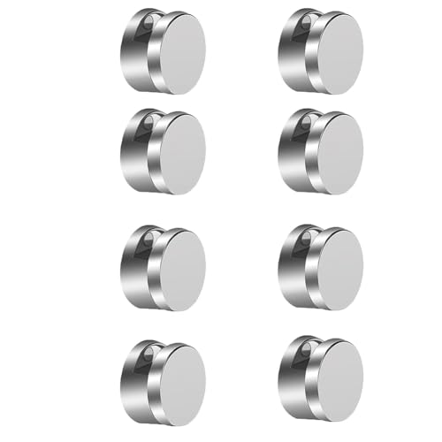 Tuesoa Rahmenloses Spiegelmontageset, Spiegelhalter-Clips, Runde Form, Doppelschraubenbefestigung, Spiegelglas-Aufhängehalterung Tuesoa Rahmenloses Spiegelmontageset, Spiegelhalter-Clips, Runde Form, Doppelschraubenbefestigung, Spiegelglas-Aufhängehalterung von Tuesoa