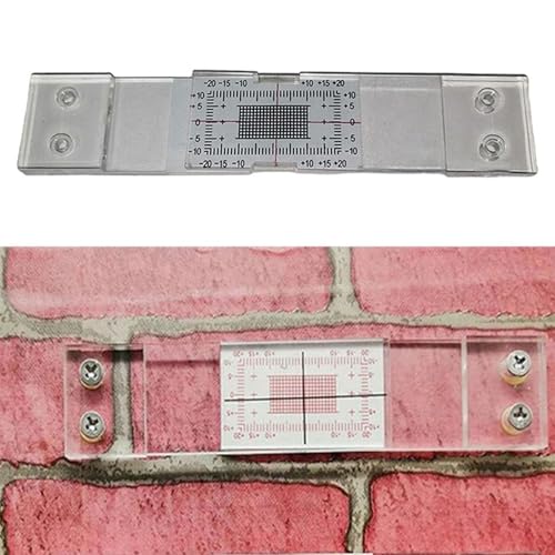 Tuesoa RissüBerwachungsaufzeichnung, 12-Teiliges Rissmesswerkzeug, RissbreitenmessgeräT, Durchsichtiger Acryl-Eckriss-Vergleichsmessschieber Tuesoa RissüBerwachungsaufzeichnung, 12-Teiliges Rissmesswerkzeug, RissbreitenmessgeräT, Durchsichtiger Acryl-Eckriss-Vergleichsmessschieber von Tuesoa