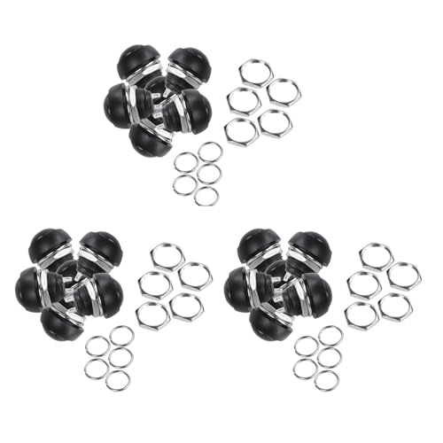 Tuesoa Schwarz 15X Pcs 12Mm Wasserdichter Momentan ein/AUS Druckknopf Runder SPST Schalter Tuesoa Schwarz 15X Pcs 12Mm Wasserdichter Momentan ein/AUS Druckknopf Runder SPST Schalter von Tuesoa