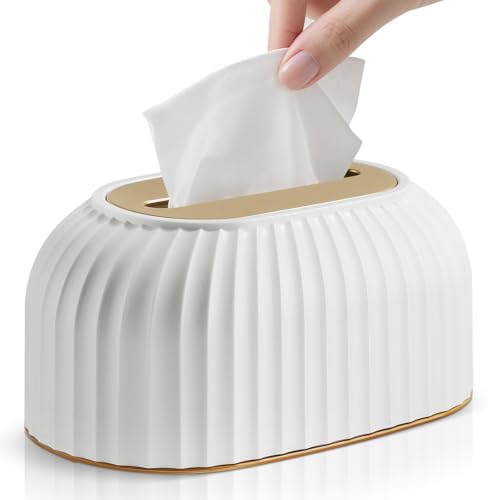 Kosmetiktücherbox Tücher Box Taschentuchbox Gesichtsgewebehalter Federgeladene Tissue Box Toilettenpapier Spender Badezimmer Dekorativer Taschentuchhalter Serviettenspender Aufbewahrung Organizer von Tuevob