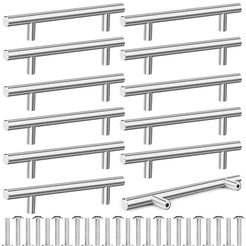 Tufa12 Stück Möbelgriffe Silber, Bohrlochabstand 128mm, T BarKüchengriffe mit 24 Schrauben, Küchenschränke Schrankgriffe aus Edelstahl Schubladengriffe, Türgriffe für Küchenschränke Tufa12 Stück Möbelgriffe Silber, Bohrlochabstand 128mm, T BarKüchengriffe mit 24 Schrauben, Küchenschränke Schrankgriffe aus Edelstahl Schubladengriffe, Türgriffe für Küchenschränke von Tufa