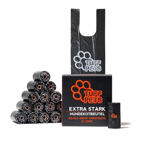 Tuff Pets Extra Stark Kotbeutel für Hunde mit Griffen | Hundekotbeutel Biologisch Abbaubar | Kotbeutel für Hunde Biologisch Abbaubar 50% dicker | Hundekotbeutel Maisstärke | 16 Rollen | 160 Beutel Tuff Pets Extra Stark Kotbeutel für Hunde mit Griffen | Hundekotbeutel Biologisch Abbaubar | Kotbeutel für Hunde Biologisch Abbaubar 50% dicker | Hundekotbeutel Maisstärke | 16 Rollen | 160 Beutel von Tuff Pets
