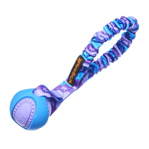 Tug-E-Nuff Pocket PowerBall Bungee | Stoßdämpfender Bungee-Griff | Langlebiges Ballspielzeug für Hunde | Ideal für interaktives Hundetraining und Hunde jeden Alters | 23 cm (9 Zoll) in der Größe von Tug-E-Nuff