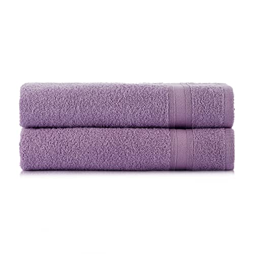 Tuiste Badetücher Lavendel |%100 Baumwolle Dushtücher Badetuch Set 2 Teilig | 2X Badetücher Set (70x140) | Weich und Saugstark | Farbe : Lavendel von Tuiste
