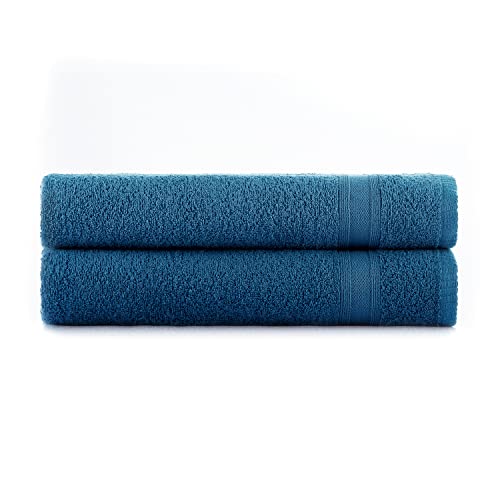 Tuiste Badetücher Petrol Blau |%100 Baumwolle Dushtücher Badetuch Set 2 Teilig | 2X Badetücher Set (70x140) | Weich und Saugstark | Farbe : Petrol Blau von Tuiste