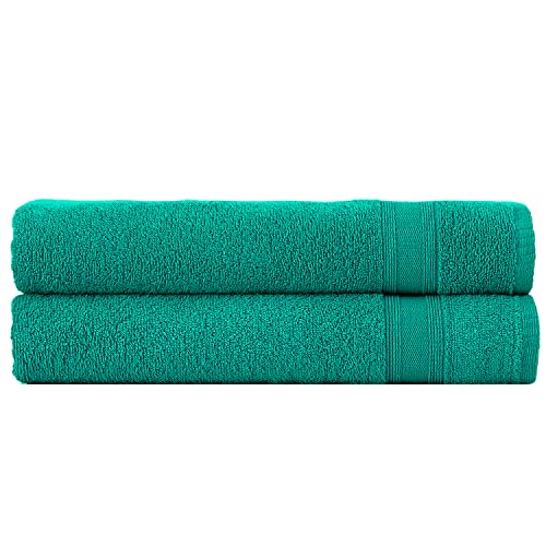 Tuiste Badetücher Türkis |%100 Baumwolle Dushtücher Badetuch Set 2 Teilig | 2X Badetücher Set (70x140) | Weich und Saugstark | Farbe : Türkis von Tuiste