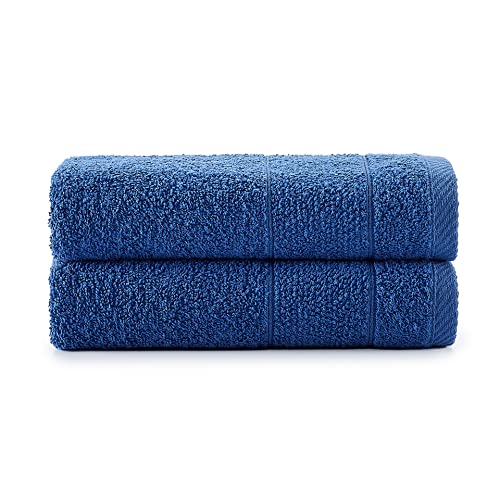 Tuiste Frottee Handtücher Blau Dunkleblau | 2X Handtuch |%100 Baumwolle Handtücher 2 Teilig | Premium Qualität | Fabre : Blau von Tuiste