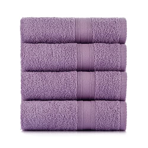 Tuiste Handtücher Lavendel Lila |%100 Baumwolle Handtuch 4 Teilig (50x90) | Weich und Saugstark | Farbe : Lavendel von Tuiste