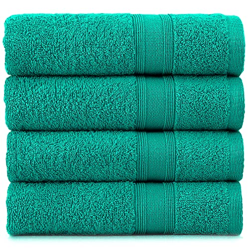 Tuiste Handtücher Türkis |%100 Baumwolle Handtuch 4 Teilig (50x90) | Weich und Saugstark | Farbe : Türkis von Tuiste