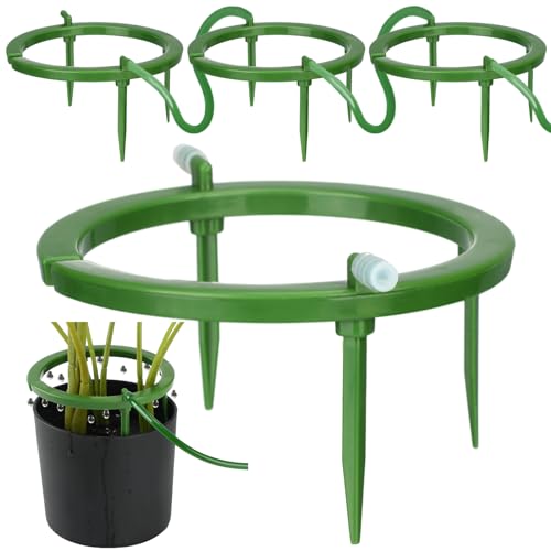 Tujoe 4 Set Wasserring 3 Beinstütze Tropfstrahler Tropfring mit 1/8 Zoll Widerhaken Einlass Fitting Abnehmbare Heringe für Grow Media Bewässerungssystem Regenbewässerung Baumpflanzen, Grün (12,7 cm) Tujoe 4 Set Wasserring 3 Beinstütze Tropfstrahler Tropfring mit 1/8 Zoll Widerhaken Einlass Fitting Abnehmbare Heringe für Grow Media Bewässerungssystem Regenbewässerung Baumpflanzen, Grün (12,7 cm) von Tujoe