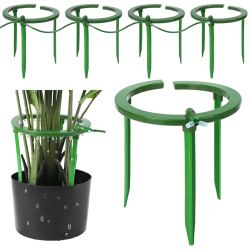 Tujoe 4 Sets Wasserring 3 Beinstütze Tropfstrahler Tropfring mit 1/8 Zoll Widerhaken Einlass Fitting Abnehmbare Heringe für Grow Media Bewässerungssystem Regenbewässerung Baumpflanzen, Grün (22,9 cm) Tujoe 4 Sets Wasserring 3 Beinstütze Tropfstrahler Tropfring mit 1/8 Zoll Widerhaken Einlass Fitting Abnehmbare Heringe für Grow Media Bewässerungssystem Regenbewässerung Baumpflanzen, Grün (22,9 cm) von Tujoe