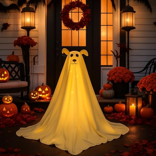 Tujoe LED-Halloween-Hundegeister-Dekorationen für den Außenbereich, gruselig, leuchtender, schwimmender Hundegeist mit 6-Stunden-Timer, batteriebetrieben, gruselige Halloween-Dekoration für Veranda Tujoe LED-Halloween-Hundegeister-Dekorationen für den Außenbereich, gruselig, leuchtender, schwimmender Hundegeist mit 6-Stunden-Timer, batteriebetrieben, gruselige Halloween-Dekoration für Veranda von Tujoe