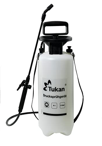 TUKAN Drucksprüher 5 Liter | Gartenspritze und Sprühgerät für den Pflanzenschutz | 5 L Füllinhalt | Verstellbare Düse | Sprühflasche für Pflanzen | Effizientes Sprühen für Haus & Garten von Tukan