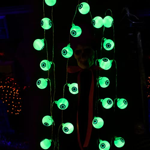 Halloween-Dekorationslichter, 40 LEDs, 60 m, Augapfel-Halloween-Lichter, batteriebetrieben, Halloween-Dekoration, Lichterkette für den Außenbereich, Weihnachten, Halloween-Party-Dekoration Halloween-Dekorationslichter, 40 LEDs, 60 m, Augapfel-Halloween-Lichter, batteriebetrieben, Halloween-Dekoration, Lichterkette für den Außenbereich, Weihnachten, Halloween-Party-Dekoration von Tukeoo