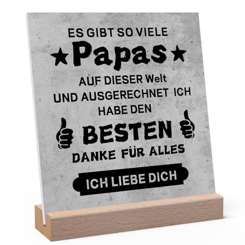Vatertagsgeschenk für Papa,Acryl Stehtafel mit Text,Ausgefallene Vatertagsgeschenk für Papa, Geschenke für Papa am Weihnachten Vatertag Geburtstag Vatertagsgeschenk für Papa,Acryl Stehtafel mit Text,Ausgefallene Vatertagsgeschenk für Papa, Geschenke für Papa am Weihnachten Vatertag Geburtstag von Tukeoo