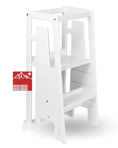 Tuki Lernturm ab 1 Jahr für Kinder Weiß | Höhenverstellbar, hohe Standsicherheit, ergonomisches Design | Langlebiger Montessori Learning Tower hilft bei Motorik & Lernen Tuki Lernturm ab 1 Jahr für Kinder Weiß | Höhenverstellbar, hohe Standsicherheit, ergonomisches Design | Langlebiger Montessori Learning Tower hilft bei Motorik & Lernen von Tuki