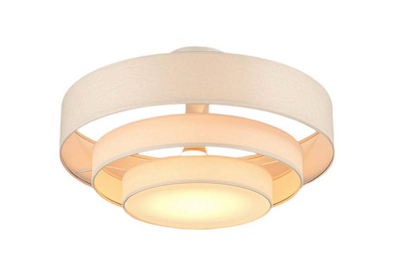 Tukrool Deckenleuchte Deckenlampe Einziehbarer Lampenschirm,Beige Triple Velvet Kronleuchter, LED wechselbar, Dimmbar LED fest integriert,3 CCT lampe für Schlafzimmer,Küche,Büro von Tukrool
