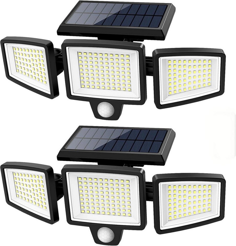 Tukrool LED Solarleuchte 2er-Pack Solar-Außenleuchten mit 3 verstellbaren Köpfen Tukrool LED Solarleuchte 2er-Pack Solar-Außenleuchten mit 3 verstellbaren Köpfen von Tukrool
