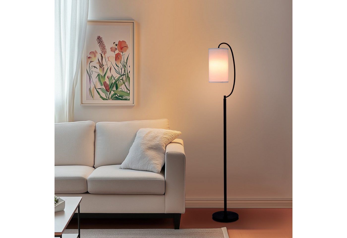Tukrool Stehlampe Stehleuchte verstellbare Bogen Stehlampe70"hoch Lampenschirm,18W/3000K, LED wechselbar, Dimmerschalter&3 Glühbirnen,Leselampe für Wohnzimmer,Schlafzimmer,Café Tukrool Stehlampe Stehleuchte verstellbare Bogen Stehlampe70"hoch Lampenschirm,18W/3000K, LED wechselbar, Dimmerschalter&3 Glühbirnen,Leselampe für Wohnzimmer,Schlafzimmer,Café von Tukrool
