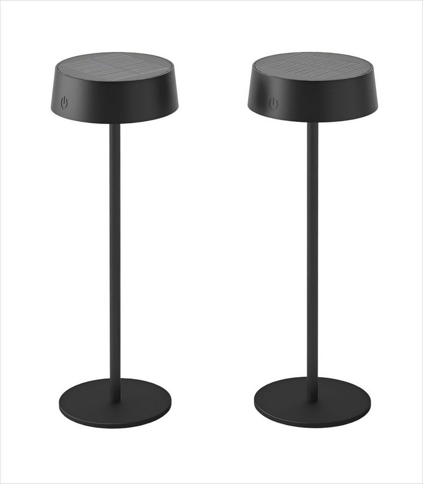 Tukrool Tischleuchte LED Tischleuchte,Solarleuchte,dimmbare Schreibtischlampe 3CCT, Farbwechsler, LED fest integriert, Memory-Funktion,IP65 Wasserdichte Solarleuchte für den Außenbereich von Tukrool