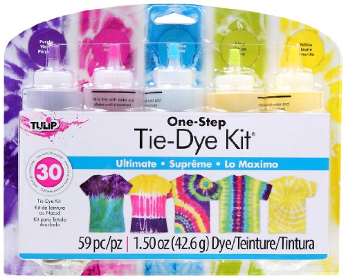 Tulip One Step Tie-Dye Kit 5 Farbe Ultimate, 59 teilig Tulip One Step Tie-Dye Kit 5 Farbe Ultimate, 59 teilig von Tulip