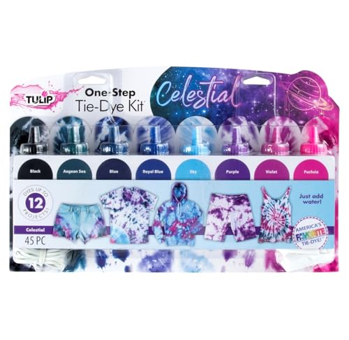 Tulip One-Step Tie-Dye Kit 45082 Celestial 45pcs, One Size von Tulip One-Step Tie-Dye Kit