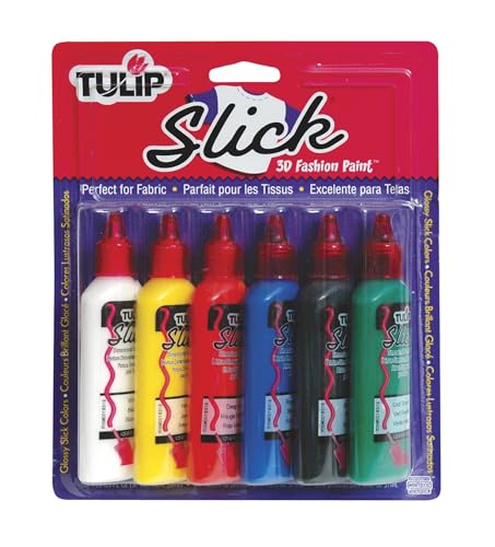 Tulip 825 Dimensional Fabric Paint Slick 6pcs, 37 ml (6er Pack) von Tulip