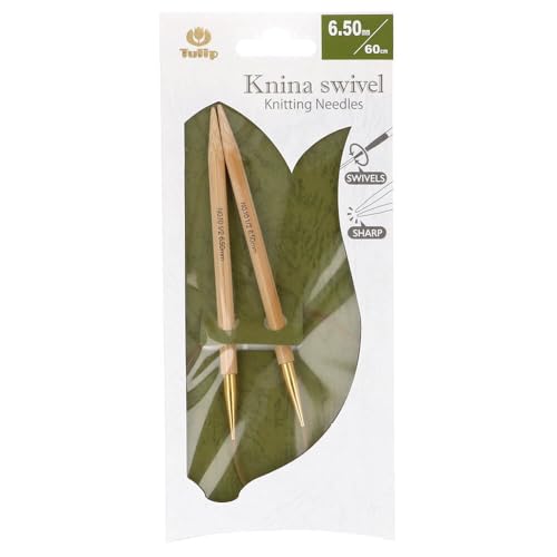 Tulip KS-600650 Stricknadeln, Bamboo, Beige, 60 cm x 6.5 mm von Tulip