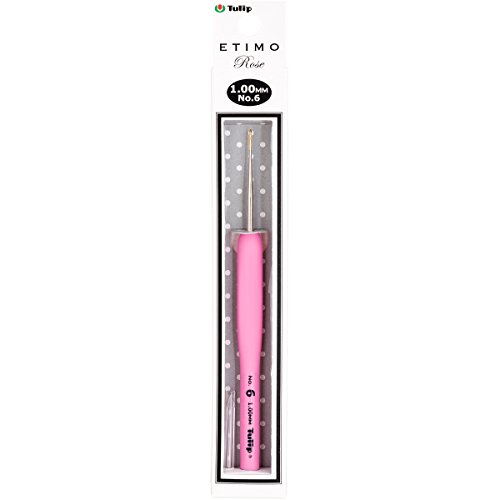 Tulip TEL-06E Crochet Hook, Stahl, Pink, c1 von Tulip