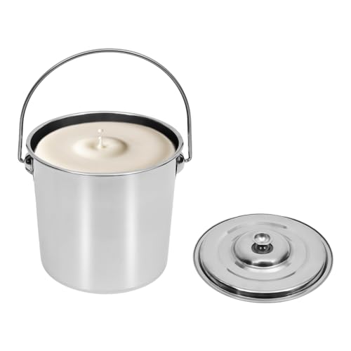Edelstahleimer mit Deckel, Lebensmitteleimer, Kücheneimer, Edelstahl Eimer Garten, Industrieeimer Garten, Veschiedene Größen 6L 12L Eimer Edelstahl Wassereimer Rostfrei Industrieeimer von TuliperMood