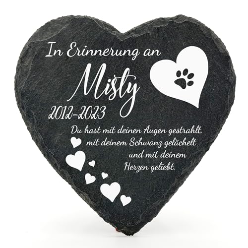 Individueller Personalisiert Herzform Tiergrabstein Schiefer Gedenkstein für Hund, Katze und andere Haustiere Tiere - Größe | 10 x 10 cm | - Gedicht Individueller Personalisiert Herzform Tiergrabstein Schiefer Gedenkstein für Hund, Katze und andere Haustiere Tiere - Größe | 10 x 10 cm | - Gedicht von TULLUN