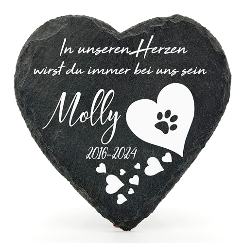 Individueller Personalisiert Herzform Tiergrabstein Schiefer Gedenkstein für Hund, Katze und andere Haustiere Tiere - Größe | 10 x 10 cm | - Weißes Herz Individueller Personalisiert Herzform Tiergrabstein Schiefer Gedenkstein für Hund, Katze und andere Haustiere Tiere - Größe | 10 x 10 cm | - Weißes Herz von TULLUN