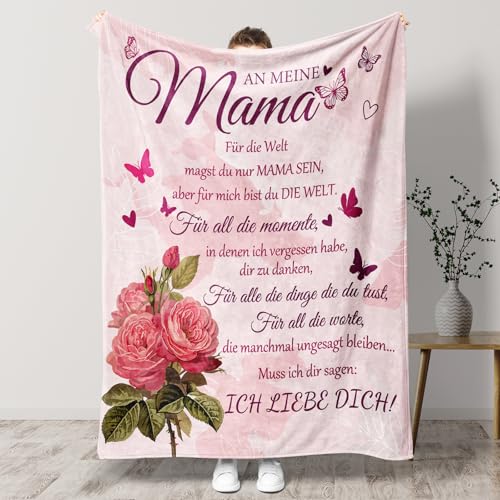 Tulolvae Geschenke für Mama, Flanell Decke Geburtstagsgeschenk für Den Beste Mama, Geburtstag Ostern Weihnachten Valentinstag Mutter, Muttertagsgeschenk für Frauen 50 * 60in von Tulolvae