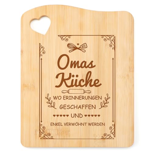 Tulolvae Oma Geschenk, Bambus Schneidebrett Geschenke für Beste Oma zum Geburtstag Muttertag Weihnachten Ostern, Oma Geburtstagsgeschenk Von Enkel 21.5 * 27.5CM von Tulolvae