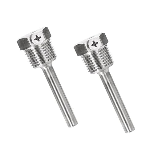 2 Stück 8×50mm Edelstahl tauchhülse, 1/2 Zoll Sonde aus Edelstahl 304 mit Feststellschraube, Gewinde RTD PT100, Tauchschutzrohre für Thermoelemente, Schutzrohr für Temperaturfühler 2 Stück 8×50mm Edelstahl tauchhülse, 1/2 Zoll Sonde aus Edelstahl 304 mit Feststellschraube, Gewinde RTD PT100, Tauchschutzrohre für Thermoelemente, Schutzrohr für Temperaturfühler von Tulov