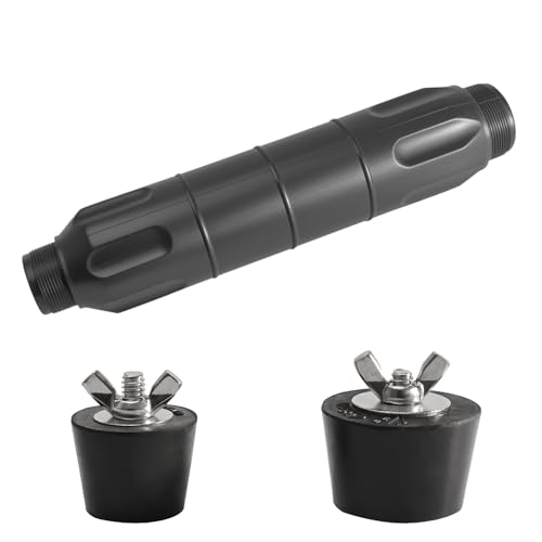 Tulov 1 Stück Eisdruckpolster mit 1 1/2" und 2" Anschluss+2 Stück Pool Einlaufdüse Gummistopfen(32 und 38mm),Winterstopfen Pool Set,Skimmerstopfen,Pool Winterverschluss Set von Tulov