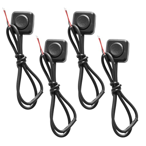 Tulov 4 Stück 12V/24V Momentschalter mit 30cm Kabel,Hupenknöpfe EIN/AUS,Momentan Druckknopf Ein Aus Schalter, Minischalter für Autohupe, Industriesteuerung, Elektronikexperimente Tulov 4 Stück 12V/24V Momentschalter mit 30cm Kabel,Hupenknöpfe EIN/AUS,Momentan Druckknopf Ein Aus Schalter, Minischalter für Autohupe, Industriesteuerung, Elektronikexperimente von Tulov