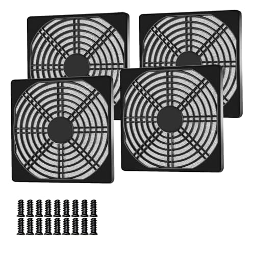 Tulov 4 Stück PC Gehäuselüfter Staubfilter mit Schrauben, 120mm × 120mm PC Gehäuse Lüfter Staubfilter Mesh Netzabdeckung, Computer Staubdichter Lüfterschutz Staubfilter Abdeckung von Tulov