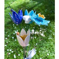 Türkisfarbene Liebe - Keramikblumenstrauß- Muttertag von TulpeKeramik