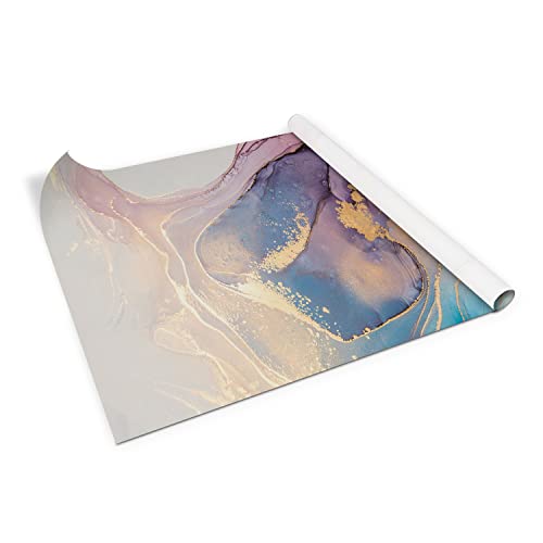 Coloray Klebefolie Möbel Dekofolie Folie Selbstklebende 100x50 cm Aufkleber auf der Kommode Matt auf den Schränken - Buntes Marmor von Tulup