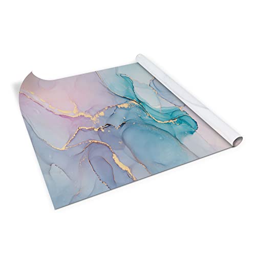 Coloray Klebefolie Möbel Matt Aufkleber auf den Schränken Folie Dekofolie Selbstklebende 100x50 cm auf der Kommode - Buntes Marmor von Coloray