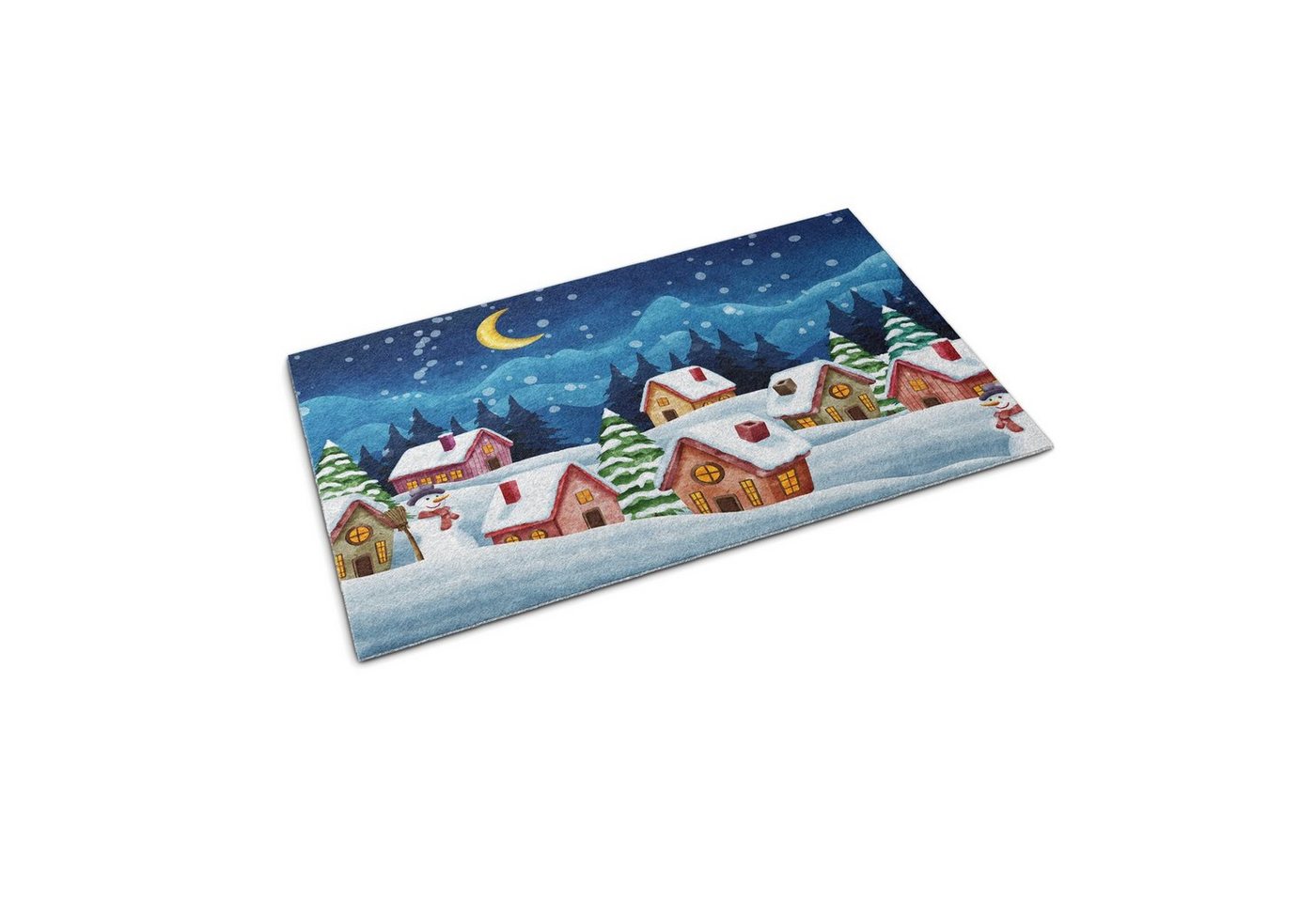 Fußmatte Weihnachten Schmutzfangmatte Teppich Eingangsmatte 60 cm x 40 cm, Tulup, Rechteckig, Rutschfest, Eingangsmatte von Tulup