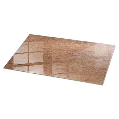 Glasplatte für Tisch 100x50 cm Geschliffene Kanten Auswechselbare Platte Gehärtetes Glas Modernes Design Dekoration Tafelglas für Küche und Esszimmer - Motiv Klassisches Holz Glasplatte für Tisch 100x50 cm Geschliffene Kanten Auswechselbare Platte Gehärtetes Glas Modernes Design Dekoration Tafelglas für Küche und Esszimmer - Motiv Klassisches Holz von Tulup